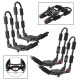 Set of Black Roof Top Mounted Folding Kayak J-Style Racks Fold Carrier Holders - SF-RRS01 - Seaflo